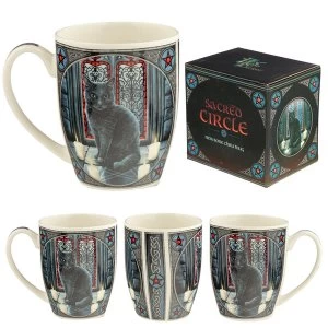 image of Sacred Circle Cat Lisa Parker New Bone China Mug