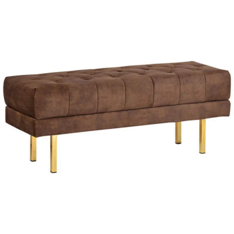 Image of Beliani Bench Roseville Velvet Dark Brown