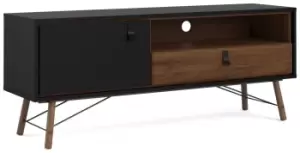 Image of Ry 1 Door 1 Drawer TV Unit - Black