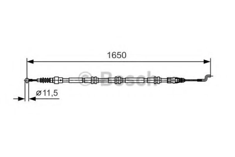 Image of Handbrake cable Bosch 1 987 482 016