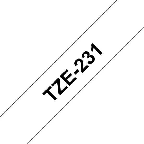 Image of P-Touch Brother TZE-231 label-making tape Black on white TZE231