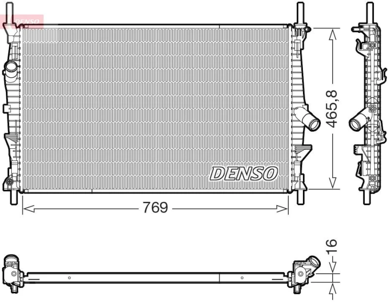 Image of DENSO Engine radiator DENSO DRM10124