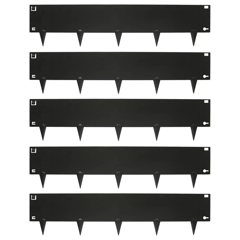 Image of Harbour Housewares 5pc Steel Lawn Edging Set - 5m x 16cm Black