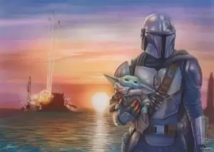 Image of Thomas Kinkade: Disney Star Wars The Mandalorian - A New Direction 1000 Piece Jigsaw Puzzle