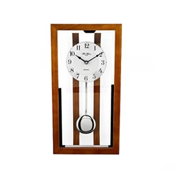 Contemporary Pendulum Wall Clock - Oak