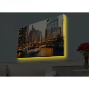 Image of 4570HDACT-088 Multicolor Decorative LED Lighted Canvas Painting