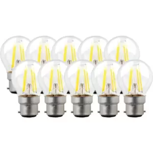 Image of Harper Living 5 Watts B22 bc Bayonet LED Light Bulb Clear Golf Ball Warm White Dimmable, Pack of 10