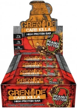 image of Grenade Carb Killa Protein Bars Peanut Nutter - 12 x 60g