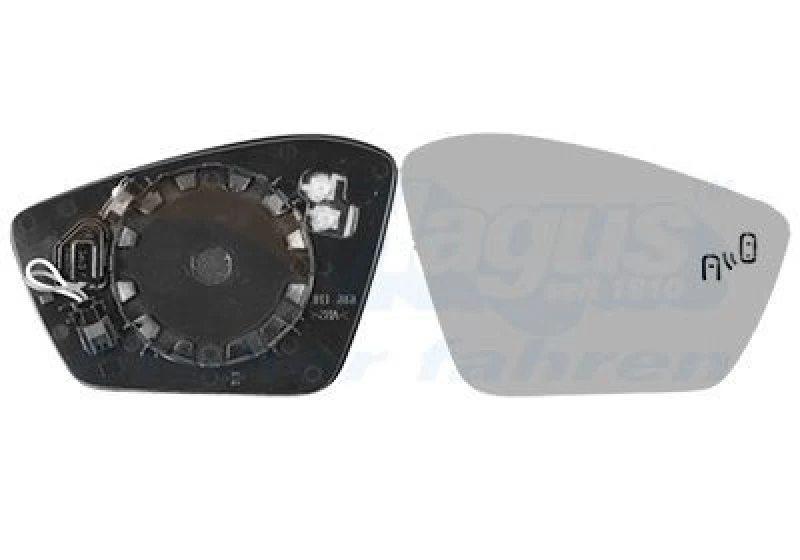 Image of VAN WEZEL Wing mirror glass VAN WEZEL 7638836
