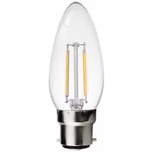 image of Kosnic 2W LED BC/B22 Clear Filament Candle Warm White - KFLM02CND/B22-CLR-N27