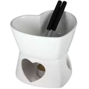 image of Premier Housewares Venus Fondue Set - White