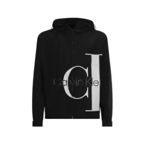 Image of Calvin Klein Logo Windbreaker Jacket - Black