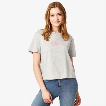 image of Jack Wills Milsom Boxy T-Shirt - Grey Marl