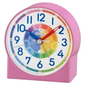 image of Seiko Childrens Time Teaching Alarm Clock - Pink