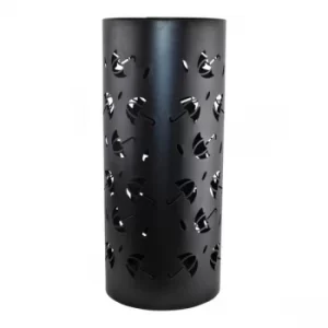 image of Black Metal Cut Out Umbrella Design Umbrella Stand