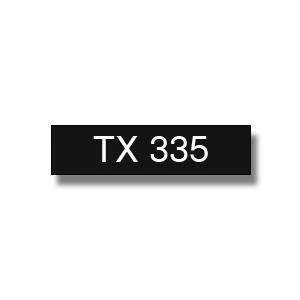 Image of Original Brother P-touch TX335 12mm Gloss Tape - White on Black