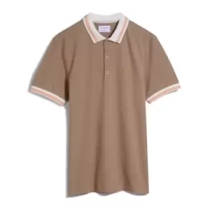 image of Farah Stanton Polo Shirt - Beige