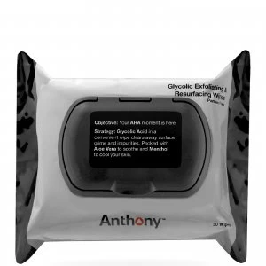 image of Anthony Glycolic Exfoliating and Resurfacing Wipes (30 Wipes)