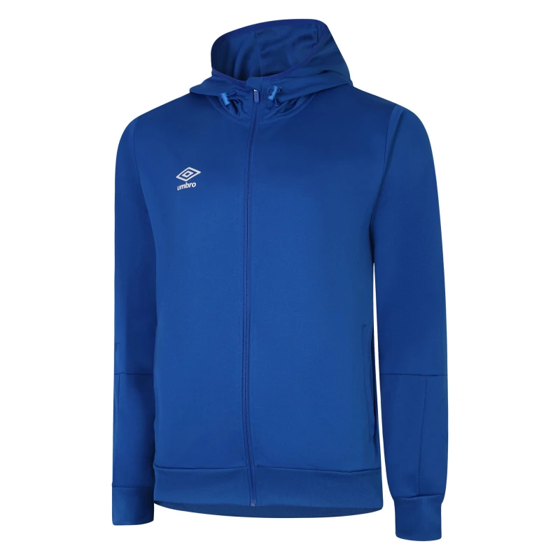 Image of Umbro Umbro Men Total Training Knitted Full Zip Hoodie in Mid Blue Size: Small Mid Blue S Male 5063425506200