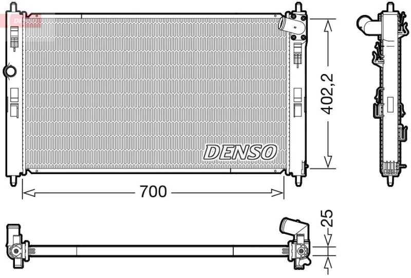 Image of DENSO Engine radiator DENSO DRM45053