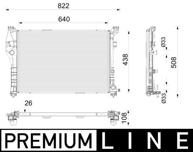 Image of Engine radiator MAHLE CR 2786 000P