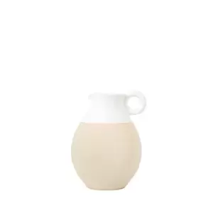 Frampton Pitcher Vase White Natural 23cm White