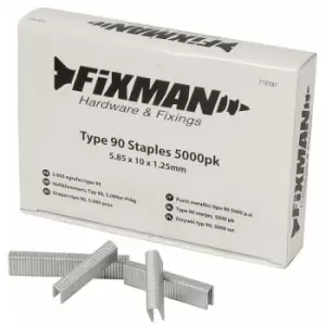 Image of Fixman - Type 90 Staples 5000pk - 5.80 x 10 x 1.25mm
