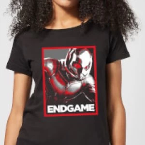 Image of Avengers Endgame Ant-Man Poster Womens T-Shirt - Black