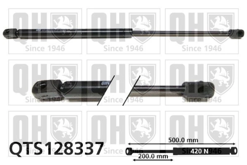 Image of QUINTON HAZELL Tailgate strut QUINTON HAZELL QTS128337