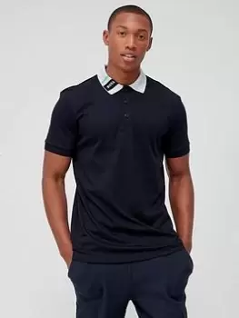 Image of BOSS Paddy 1 Collar Logo Polo Shirt - Dark Blue, Dark Blue, Size XL, Men