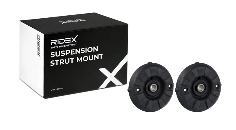 Image of RIDEX 1180S1096 Top strut mount Front axle both sides, without rolling bearing Elastomer Suspension Strut Support Bearing (1180)