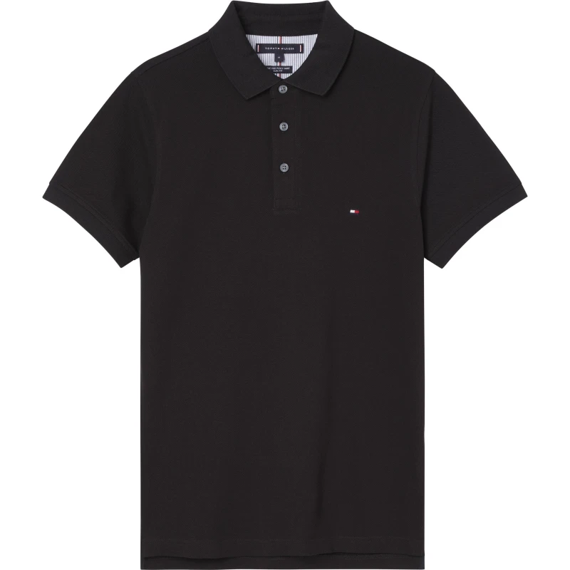 Image of Tommy Hilfiger Core 1985 Slim Polo Short Sleeve Polos S Black 54830103350