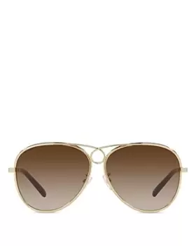 image of Tory Burch Womens Aviator Sunglasses, 59mm