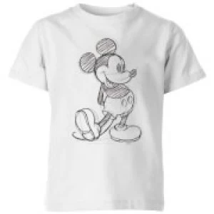 image of Disney Mickey Mouse Sketch Kids T-Shirt - White - 11-12 Years