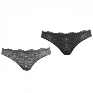 Dorina Abigail 2 Pack Bikini Briefs - Black