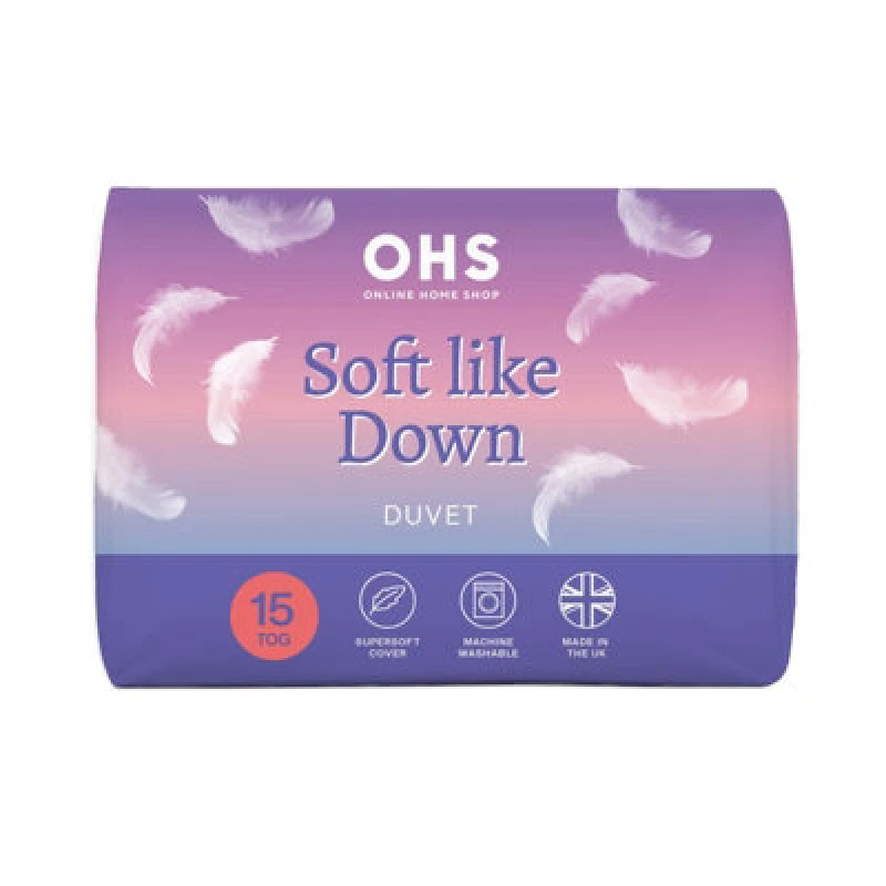 Image of OHS OHS Anti Allergy 15 TOG Duvet Quilt Soft Filled Bedding in White Size: Super King White Super King Unisex 5027434212590