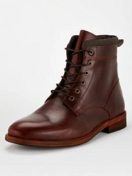 Image of Barbour Backworth Lace Up Boot, Mahogany, Size 10, Men