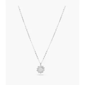 Image of Fossil Womens Elliott You Are My Sunshine Silver-Tone Sterling Silver Pendant Necklace - Silver