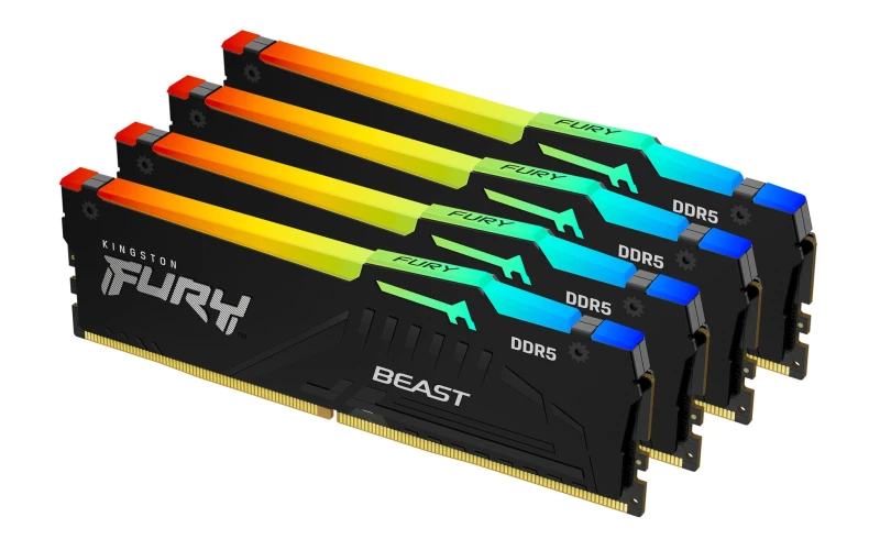 Image of Kingston FURY Beast RGB 128GB (4x32GB) 5200MT/s DDR5 Memory Kit