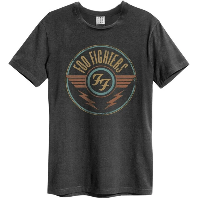 Image of Amplified Amplified Men FF Air Foo Fighters T-Shirt in Charcoal Size: X-Small Charcoal XS Male 5059699796270