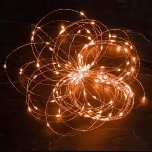 image of Festive 5m Battery Fairy Lights 50 Amber LEDs