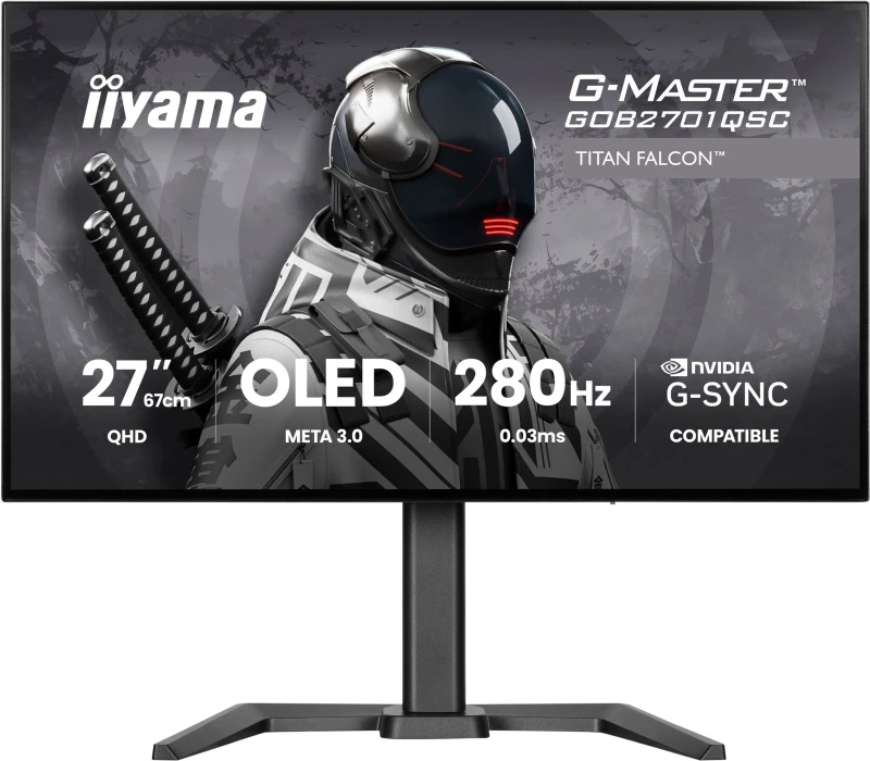 Image of iiyama iiyama G-MASTER GOB2701QSC-B1 computer monitor 68.6cm (27") 2560 x 1440 pixels 2K Ultra HD OLED Black GOB2701QSC-B1