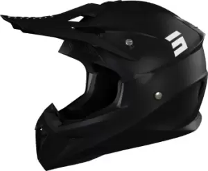 Shot Pulse Solid Motocross Helmet, Black Size M black, Size M