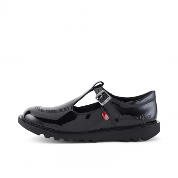 Image of KICKERS KICK T BAR PATL YF BLK - 3