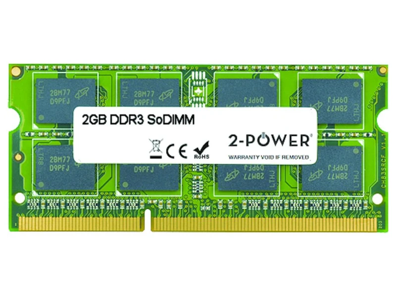 Image of 2-Power 2GB DDR3 1333MHz SoDIMM Memory - replaces KVR13S9S6/2