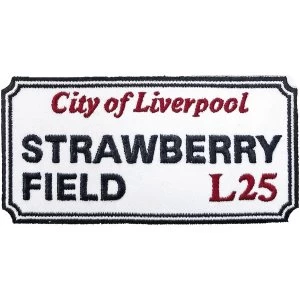 Image of Road Sign - Strawberry Field, Liverpool Sign Standard Patch