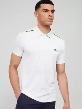 BOSS Paddytech Polo Shirt - White, Size L, Men