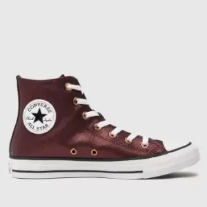 image of Converse Burgundy All Star Hi Trainers