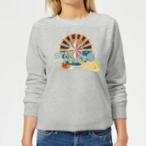 image of Captain Marvel Star Power Womens Sweatshirt - Grey - L