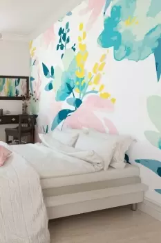 Image of Graphic Flower Wall Mural